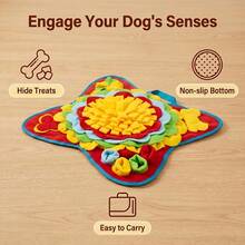 1pc Colorful Flower Pet Snuffle Mat, Consumes Pet Energy, Relieves Anxiety, Enhances Olfactory Sensitivity, Satisfies Pet Exploration Needs, Extends Feeding Time, Suitable For Indoor Pets - Multicolor - View 6