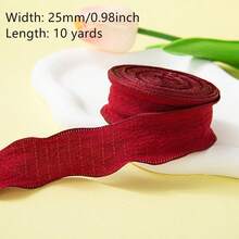 10 Yards/Roll 0.98inch Pleated Ruffle Lace Ribbon, Bouquet & Cake Wrapping Ribbon, DIY Craft Supplies, Decorative Gift Ribbon For Wedding, Birthday & Party - Multicolor - View 11