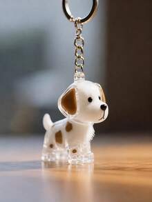 MESHUOKAI 1/2/4/5pcs Transparent Pet Hair Keepsake Keychain, Dog Hair Memorial Keychain, Suitable For Golden Retriever, Schnauzer, Holiday Graduation Mother's Day Gift - Multicolor - View 16