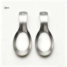 2pcs/1pc Stainless Steel Spoon Rest, Easy To Clean Kitchen Utensil Holder, Kitchen Spoon Rack, Suitable For Home Restaurant Supplies, Soup Spoon Holder, Heat-Resistant Pad, Kitchen Gadget, Compatible With Soup Spoon, Coffee Spoon, Cooking Spoon, Spatula And Tongs, Elegant Cooking Utensil Rack, Heat-Resistant Utensil Rack, Countertop Display, Ideal Gift For Wedding, Christmas, Back To School, Housewarming - Multicolor - View 11