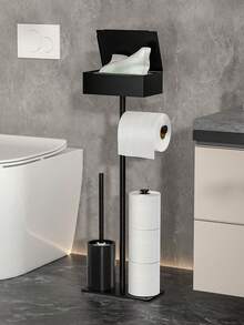 1 pieza Portarrollos de papel higiénico independiente de fácil instalación sin necesidad de perforar, organizador de baño forjado, decoración de baño, decoración de otoño - Multicolor - Ver 12