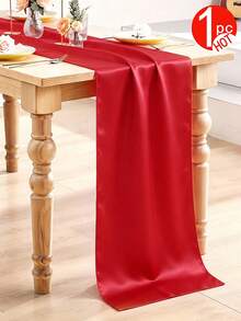 1-6 piezas Camino de mesa de satén rojo, Camino de mesa de seda suave, Faja para silla de 12 pulgadas x 108 pulgadas, Decoración de mesa de comedor y habitación, Perfecto para fiestas, bodas, banquetes, Navidad - Multicolor (12 x 108 pulgadas) - Ver 16