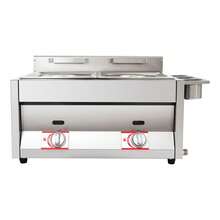 Countertop Gas Deep Fryer Propane Gas Stainless Steel Outdoor Use Round 2 Burner - A - View 2