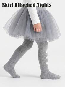 3 Pairs Baby Tights With Skirt, Simple And Cute, Suitable For Baby Girls' Daily Wear - Multicolor - View 6