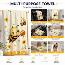 2/4pcs Bee Pattern Towels, Kitchen Dish Cloths, 6/8pcs Decorative Towel Set, Super Absorbent Microfiber, Machine Washable, Holiday Gift And Cleaning Supplies Decoration, Suitable For Holiday Cooking, Baking, Housewarming Gift And Cleaning Supplies, Fit For Kitchen, Bathroom, Toilet - Multicolor - View 8