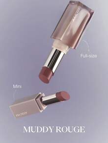 Lipstik Matte JOOCYEE MINI MUDDY ROUGE, Matte Beludru, Ringan, Tahan Lama, Tanpa Bobot - 121Burnt Peach Wood - View 3