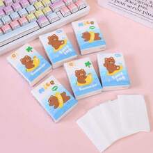1/2/4/6/9/18 Packs Of Cartoon Patterned Handkerchief Tissues, Surfing Bear Patterns, Portable Small Package Tissues, Handkerchief Tissues And Student Pocket Tissues, Essential Items For Returning To School, Daily Cleaning Tissues, Travel Set - Multicolor - View 5