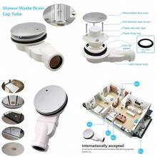 Bathroom Low Profile  Plated Shower Waste Trap 40/50 Mm Outlet Side Drain - 26B-d-wIN-uK-shower Waste Trap - View 3