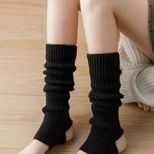 Women's Stirrup Leg Warmers, Slouchy College Style, Versatile, Spring/Autumn/Winter, Fashionable Knit, Minimalist - Multicolor - View 1