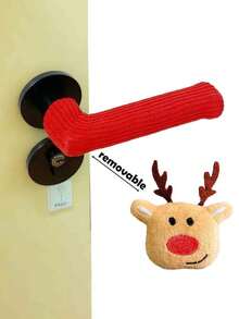 1pc Christmas Door Handle Decoration Set, Includes Bell Reminder And Detachable Hanging Ornaments (Santa Claus, Reindeer, Christmas Tree, Stocking) - Easy-To-Stick Hook, Suitable For Indoor And Outdoor Holiday Door And Cabinet Decoration - Durable - Door Hanging Decoration, Christmas Decoration, New Year - Multicolor - View 7