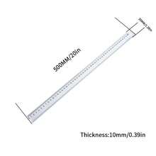 10mm/0.4 In Extra‑Thick Clear PC Straight Ruler, 50cm Length Multi‑Purpose Heavy‑Duty Cutting & Drawing Ruler For Drafting, Art Craft, Measuring, Office, DIY Projects - 1pc - View 3