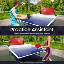 Tischtennis Returnbrett Pro,Return Returnboard Tischtennis Rebound Board,für Home Gym Indoor Outdoor,360°-Winkelverstellung Robust und langlebig - Rot - Übersicht 8
