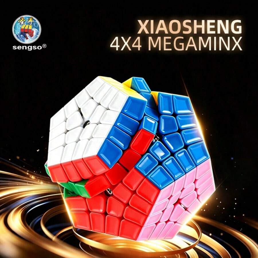 sengso Khối Rubik tốc độ Megaminx nam châm 4x4 5x5, 240 nam châm, hình khối 12 mặt, lực căng điều chỉnh được, xoay chuyên nghiệp, phù hợp cho thanh thiếu niên và người lớn, quà tặng Halloween Giáng Sinh - Nhiều màu - Xem 1