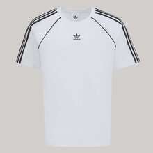 Adidas SST Tee Casual Knit Sports Short Sleeve T-Shirt Relaxed Fit Pullover Top Men's KY2871 - White - View 5