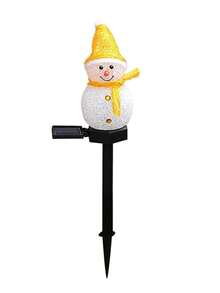 1PC Christmas Outdoor Solar Powered Snowman Ground Stake Light, Lawn Light, Decorative Garden Atmosphere Yard Ground Stake Landscape Decoration Light Suitable For Garden, Lawn, Pathway, Night Scene Lighting Yard Atmosphere Decoration - Multicolor - View 9