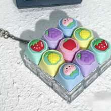 1pc New PC High Transparency Switch Tester Keycap Stress Relief Toy, Clicker Fidget Toy, 1pc Stress Relief Keyboard Keychain - A Colorful Fingertip Toy That Effectively Relieves Stress, With Attractive Appearance, Color And Design, Perfect As Party Favor, Gift And Present For Friends - Multicolor - View 16