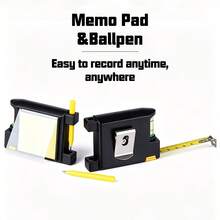 1PC Multifunctional Portable Tape Measure With Memo Pad, Ballpoint Pen, Level, 4-In-1 Practical Tool, 3m Tape Measure For Measuring Length, Width, Height, Various Distances, Calculation, Recording, Detection, Suitable For Office, Construction, Industrial And More Fields, Father's Day Gift - 4-in-1 - View 7