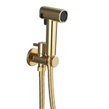 1pc Toilet Handheld Bidet Sprayer Set, 2-Gear Spray Gun, 1-In 2-Out Dual Control Valve, 2m/78.74in Hose, Butt Washer, Washing Machine And Toilet Handheld Shower Bidet Accessory - Gold - View 5