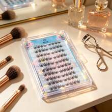 80 Clusters Glue-Free No-Removal False Eyelashes, Eyelash, Lashes, Little Pear Blossom Short Baby Curl 3D Lash Clusters, Self-Adhesive For Morning Rush Makeup - C - View 3