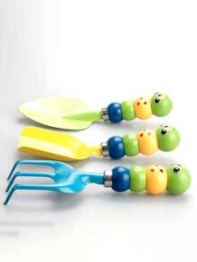 1 Set (3pcs) Caterpillar Outdoor Gardening Tools For Flower And Plant Cultivation, Suitable For Beach Foraging, Succulent Planting, Vegetable Gardening, Garden Tools, Outdoor Garden, Vegetable Patch, Farm - View 10