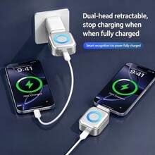 140W Type-C 自動斷電轉接頭,具備智能滿電自動切斷、物理斷電、過充保護、夜間充電功能,兼容所有設備 - 銀色 - 查看 8