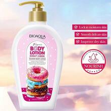 BIOAQUA 400ML 草莓蛋糕甜甜圈保濕身體乳液，抗老緊緻肌膚霜，保濕護膚，緊緻面部與身體肌膚抗皺，乾性肌膚/油性肌膚抗老霜 - 粉色 - 查看 17