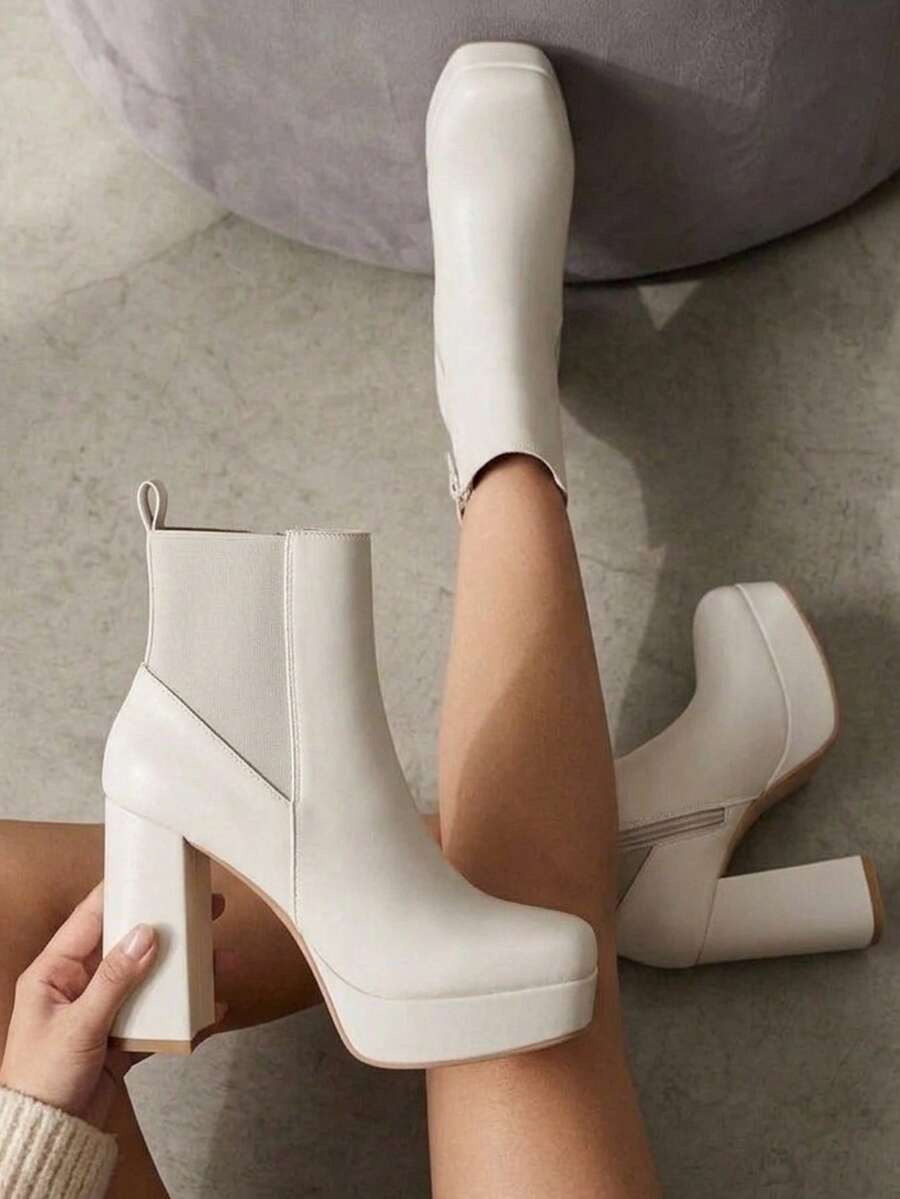 Women Ankle Boots & Booties - White - View 1