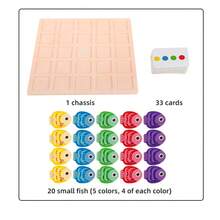 Wooden Fish Color Direction Matching Puzzle, Kids Spatial Logic Observation Training Board Game, Preschool Early Educational Concentration Learning Toy - Multicolor - View 10