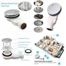 Bathroom Low Profile  Plated Shower Waste Trap 40/50 Mm Outlet Side Drain - 26B-d-wIN-uK-shower Waste Trap - View 6