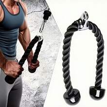 Taekwondo Rope - Heavy Duty Triceps Training Rope With Long Handle, Carabiner And Fitness Grip, Suitable For Triceps Pushdown Exercises, Muscle Rebuilding And Strength Training Equipment - A - View 4