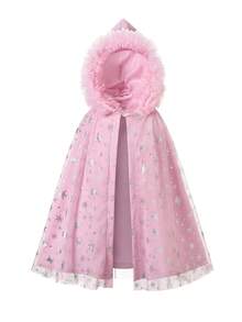 1pc Children's Cape Costume For Holiday Party, Performance, Stage Outfit, Cape Set Halloween Christmas Performance Costume, Children's Glowing Dress, New Year Gift For Kids - Multicolor - View 9