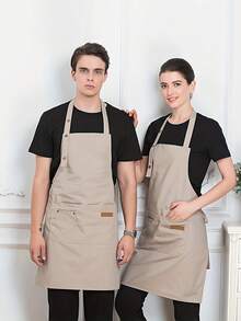 Custom New Waterproof Kitchen Apron, Multi-Functional Pockets, Adjustable Neck Strap, Custom Printed Fashion Apron, Elegant Custom Printed Apron For Women, Waterproof And Stain-Resistant - Multicolor - View 3