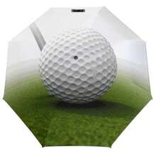 Golf Ball Umbrellas Windproof Compact Collapsible Light, Travel Umbrella For Rain And Sun 8 Ribs, Small Umbrella With Includes Cover Bag For Fits Car And Backpack - Black - View 1