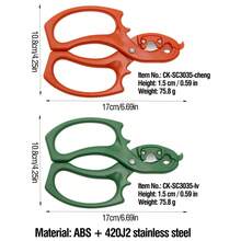 1pcFloral Scissors, Garden Pruners, 420J2 Stainless Steel Sharp Blade, ABS Handle Multi-Color Flower Arranging Scissors, Flower Shop Plant Pruning Branch Cutting Bonsai Fruit Picking Home Gardening Hand Tools - 1pc Floral Scissors - View 6
