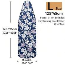 1pc Universal Ironing Board Cover/Replacement Fabric, 6 Sizes Available, Elegant Blue Floral Pattern, Stain-Resistant & Heat-Resistant, Heat Protection Ironing Board Cover Suitable For Ironing Table, Durable & Washable Fabric, Fashionable Laundry Room Home Decor Accessory, Perfect For Hotel, B&B, Home, Laundry Room, This Product Only Includes Ironing Board Cover - Blue Background With White and Purple Flowers - View 14