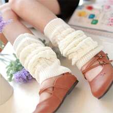 1 Pair Women's Stirrup Leg Warmers, Slouchy College Style, Versatile Spring/Autumn/Winter Fashion Knitted Minimalist - Multicolor - View 6