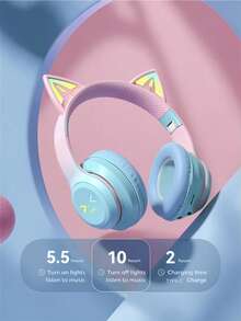 Wireless Earbuds, Support Bluetooth 5.3, Long Battery Life, LED Lighting, Girly Design - Great Gift Item - Multicolor - View 7