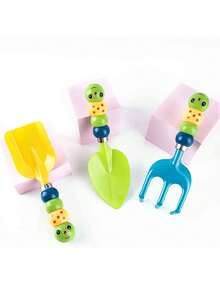1 Set (3pcs) Caterpillar Outdoor Gardening Tools For Flower And Plant Cultivation, Suitable For Beach Foraging, Succulent Planting, Vegetable Gardening, Garden Tools, Outdoor Garden, Vegetable Patch, Farm - View 7