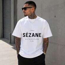 Camiseta Vintage Retro para Hombre, Cuello Redondo, Manga Corta, Blanca, Ligera, Casual - Blanco - Ver 1