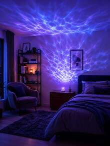 2026 Upgraded USB Powered Aurora Water Ripple Projection Smart Lamp, Rotating Multicolor Light Effects, Touch Color-Changing Crystal Cube Atmosphere Light, Bedroom Bedside Desktop Decor Night Light, Room Dorm Romantic Lighting Ornament, No Battery, Ins Style Atmosphere Lamp, Birthday Gift, Couple Gift, Christmas Gift - Multicolor - View 8