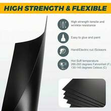 10 Packs Of Black Plastic Sheets, 8.26 X 11.69 Inch Flexible High-Strength Plastic Sheets. Black Plastic Panel, Used For DIY Materials, Handicrafts, And Home Decoration - 10 Photos - View 3