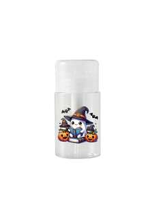 Garrafa Dispensadora com Impressão de Fantasma, Chapéu de Bruxa e Abóbora de Halloween, Recarregável e Transparente, Recipiente para Líquido Cosmético, Removedor de Esmalte e Líquido Removedor de Maquiagem - Multicolorido - Visão 15