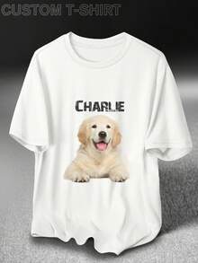 Custom Basic T-Shirt Unisex, Upload Photo & Text, Personalized Birthday & Anniversary Gift Sports - White - View 5
