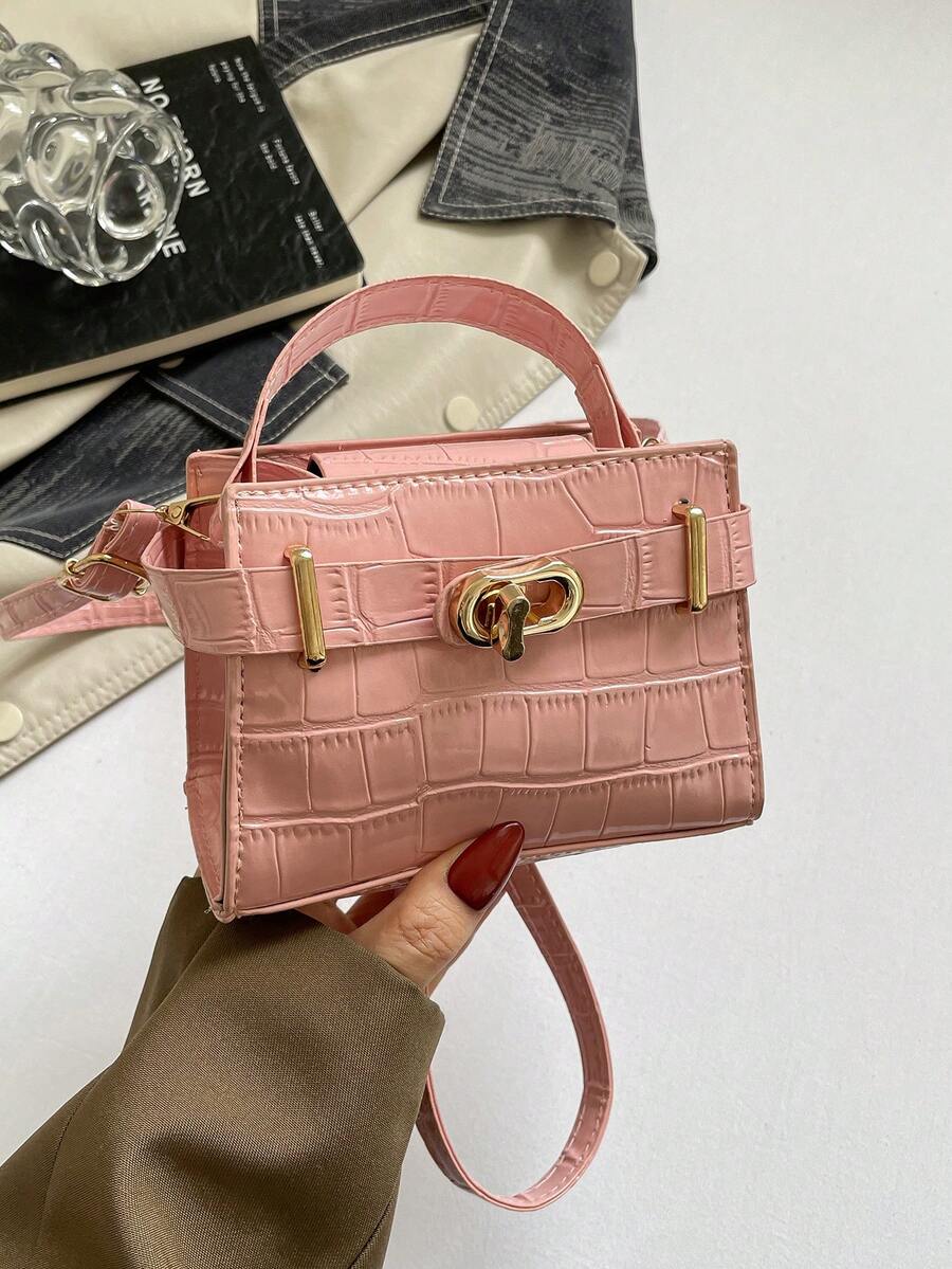 Bolso de hombro elegante para mujer, bolso de mano de cuero genuino de gran capacidad, bolso cruzado, bolso casual versátil y de moda para mujer, diseño ligero de calidad premium, resistente al agua y al desgaste, duradero, accesorio para mujer en primavera, otoño e invierno - Rosa - Ver 1