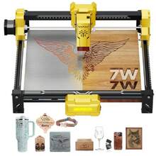 ACMER S2 Yellow 7W Laser Engraver,10000mm/Min High-Speed Engraving,300*300mm Workspace Desktop Laser Cutter For  DIY Handicraft Making - US A Type Plug(110-127V) - View 7