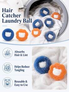 20pcs/10pcs Reusable Pet Hair Remover Laundry Balls, High-Density Sponge & Soft Rubber Material, Wool-Like Sticky Surface, Cute Animal Pattern, Anti-Tangle Design, Removes Cat/Dog Hair & Lint From Clothes, Washing Machine, Dryer, Pet Owner Gift - Multiple Styles - View 6
