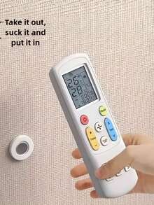 1/3/5pcs Magnetic Remote Control Holder, Self-Adhesive No-Damage Wall-Mounted Remote Control Storage Hook, Suitable For Living Room, Bedroom, Kitchen Remote Control And Charger Storage Wall Organizer, Home Storage, Back To School Dorm Essential Accessory - Multicolor - View 3