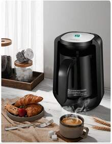 HiBREW H9 Turkish Coffee Maker: Rapid Heating For Ground Coffee, Instant Coffee, And Fresh Coffee Powder. Features Smart Overflow Protection, Easy Operation, Automatic Shut-Off, And A Detachable Coffee Pot For On-The-Go Brewing. - EU F Type Plug(220-240V) - View 3