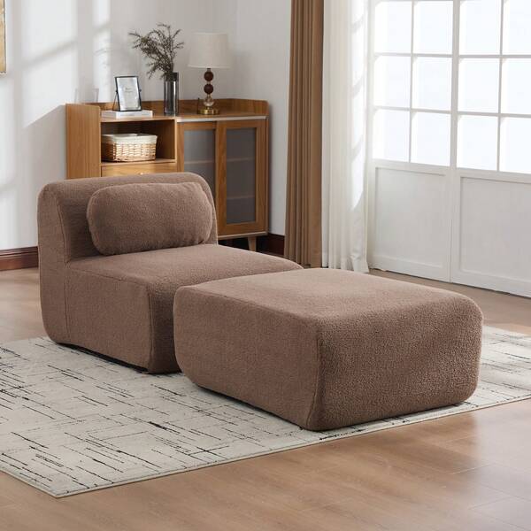 Camel 1 Seat Sofa - Chenille Fabric