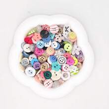 33/44/55/66/77/88/99Pcs Mixed Style Colorful Decorative Buttons Random Colors, Heart Flower Star Shape Resin Buttons, DIY Crafts Multi-Shape Sewing Buttons, Scrapbooking, Card Making, Handmade Jewelry, Clothing Decoration Accessories - Multicolor - View 11
